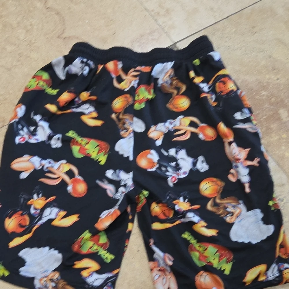 Looney Tunes Black Cartoon Print Kids Shorts